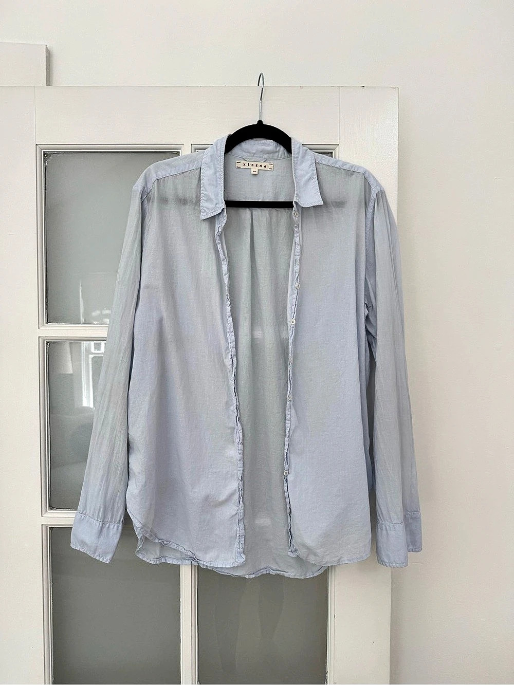 Xirena Beau Shirt Cotton Button Down in Light Blue